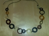 Recycled plastic necklace - brown