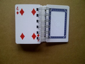 Playing card book open 1